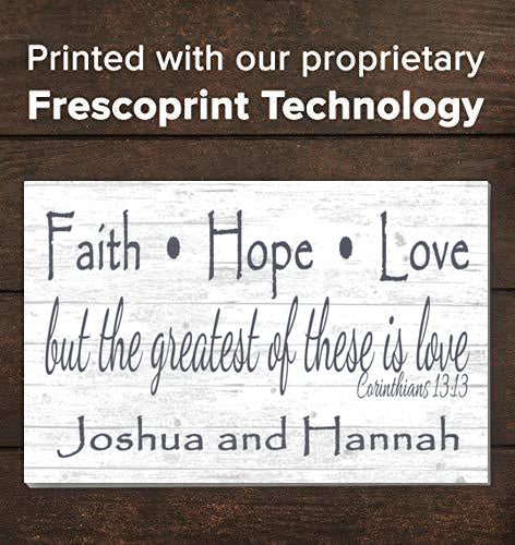 Faith Hope Love Wedding Gift Sign 1 Corinthians 13 But The Greatest of These is Love Bible Verse Sign