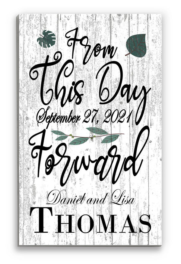 From This Day Forward Wedding Gift Sign CUSTOMIZED for Couple EST. Established Date