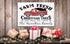 Personalized Red Truck Fresh Christmas Trees Sign Custom Wood