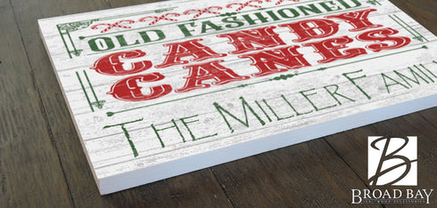 Personalized Vintage Christmas Sign Wood Decoration
