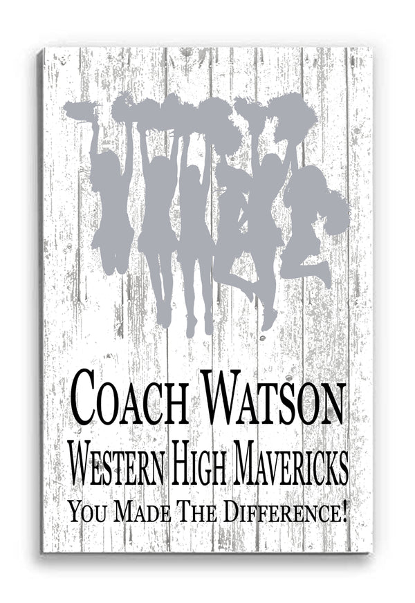 Cheerleader Coach Gift Customized Cheer Coaches SIGNABLE Plaque