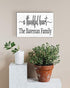 A Thankful Heart Sign - Personalized Custom Family Name Farmhouse Wall Art