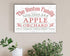Personalized Apple Orchard Family Name Sign - Custom Farmhouse Style Gift