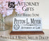 Attorney Desk Nameplate - Personalized Solid Marble Lawyer Name Plate Gift