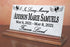 Baby Memorial Plaque - Personalized Baby Footprints and Angel Wings for Shelf or Mantel
