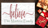 Personalized Believe Christmas Sign - Custom Family Name Holiday Decoration