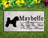 Bichon Frise Memorial Stone - Custom Personalized Marble Grave Marker