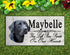 Black Lab Memorial Stone - Personalized Marble Dog Grave Marker