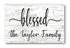 Blessed Family Name Sign - Personalized Custom Solid Wood Home Decor