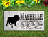 Bulldog Memorial Stone - You Left Paw Prints On Our Hearts