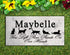 Cat Memorial Plaque – Personalized “You Left Paw Prints On Our Hearts” Marble Tribute with Name