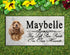 Cocker Spaniel Memorial Stone - Custom Personalized Marble Grave Marker