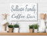 Coffee Bar Sign - Personalized Custom Name Solid Wood 16.5x10.5in