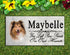Collie Memorial Stone - Custom Personalized Marble Grave Marker