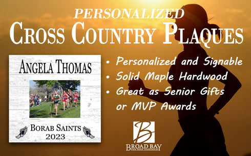 Cross Country Runner Photo Plaque -Recognition Award - Senior Season Gift Plaque for Runner or Coach