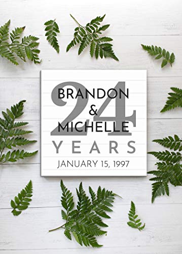 Custom Anniversary Gift by Year Personalized Name & Year for Husband Wife Couple