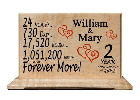 Custom Anniversary Gift Plaque By Year Personalized Wedding Anniversary Gift