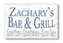 Custom Bar and Grill Sign - Personalized Man Cave or Barbecue Decoration