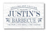 Custom Barbecue Sign - Personalized with Name for Backyard or Patio Decor