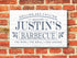 Custom Barbecue Sign - Personalized with Name for Backyard or Patio Decor