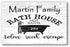 Bathroom Sign - Personalized Custom Family Name Vintage Bath House Design