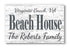 Custom Beach House Sign - Personalized Coastal Decor with Family Name