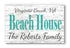 Custom Beach House Sign - Personalized Coastal Decor with Family Name