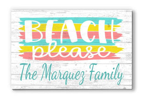 Custom Beach House Sign Personalized Coastal Home Décor