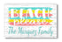 Beach House Sign - Personalized Custom Name Coastal Home Decor