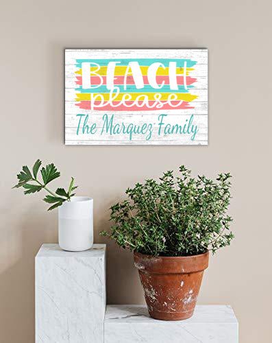 Custom Beach House Sign Personalized Coastal Home Décor