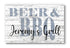 Beer and BBQ Sign - Personalized Grilling Gift for Dad Grandpa or Husband