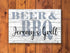Beer and BBQ Sign - Personalized Grilling Gift for Dad Grandpa or Husband