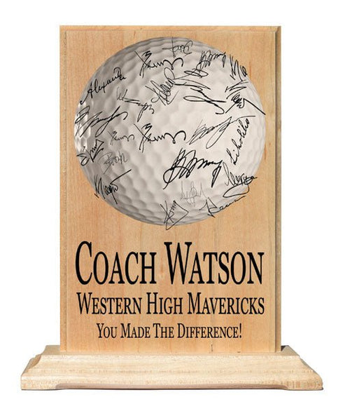 Custom Coach Gift Plaque Signable Basketball Football Soccer Softball Volleyball And More