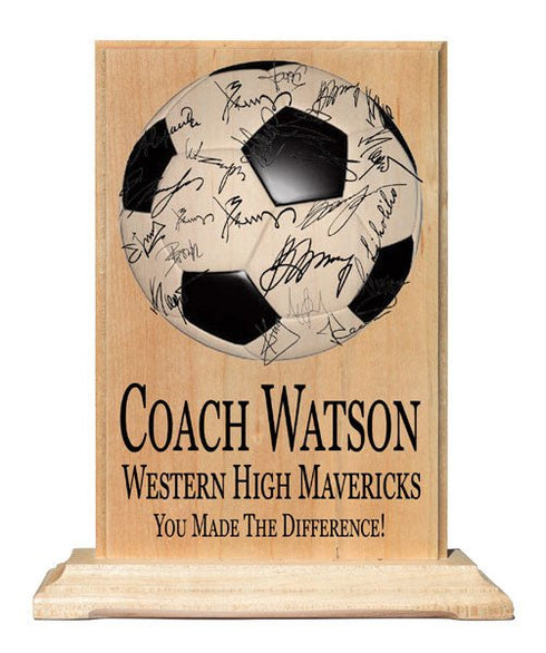 Custom Coach Gift Plaque Signable Basketball Football Soccer Softball Volleyball And More