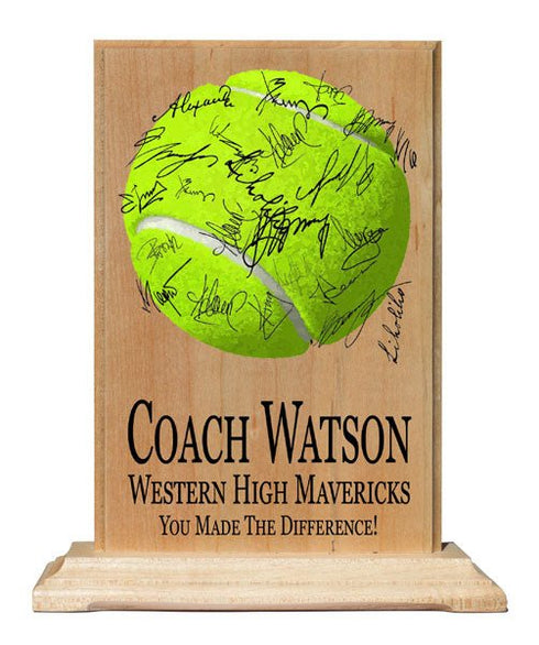 Custom Coach Gift Plaque Signable Basketball Football Soccer Softball Volleyball And More