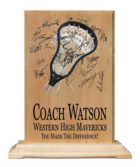 Custom Coach Gift Plaque Signable Basketball Football Soccer Softball Volleyball And More