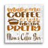 Coffee Lover Gift Sign - Personalized Custom Name Farmhouse Style Decor