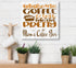 Coffee Lover Gift Sign - Personalized Custom Name Farmhouse Style Decor