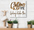 Coffee Time Sign - Personalized Custom Name for Coffee Bar or Kitchen