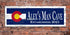 Personalized Colorado Flag Sign with Family Name - Custom Wood Home Sign