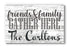 Family and Friends Gather Here Sign - Personalized Custom Family Name