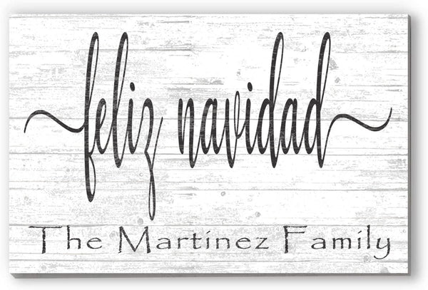 Custom Feliz Navidad Sign Christmas Wooden Decoration