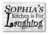 Personalized Kitchen Sign - This Kitchen Is For Laughing - Custom Large Wood