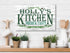 Personalized Kitchen Sign - Fresh & Tasty Custom Wood Sign with Name