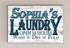 Personalized Laundry Room Sign - Open 24 Hours - Custom Large Wood Wall Art