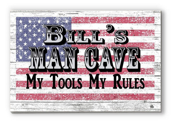 Custom Man Cave Sign PERSONALIZED Decoration Gift For Men Husband Grandpa Dad