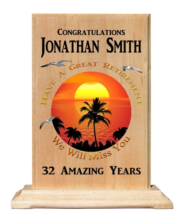 Custom Retirement Gift Plaque Personalized Happy Retirement Plaque for Men or Women