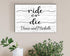 Ride or Die Personalized Sign – Custom Wall Art for Couples, Best Friends, or Soulmates