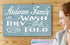 Wash Dry Fold Laundry Room Sign - Personalized Custom Name Laundry Decor