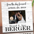 Wedding Gift Wood Photo Plaque - From This Day Forward - Personalized with Names, Date & Your Printed Picture